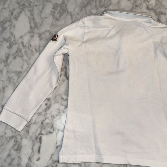 Moncler Kids Polo Shirt with Red, White, and Navy Stripes 3Y - Picture 6 of 8